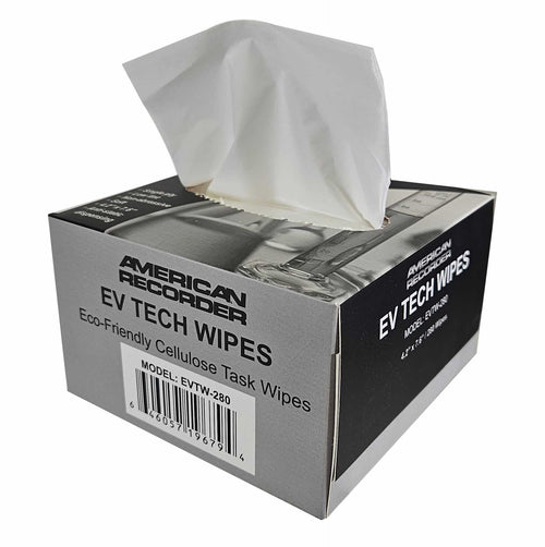 American Recorder Technologies AMERICAN RECORDER Eco-friendly Cellulose EV TECH TASK WIPES - 4.2 inch x 7.6 inch, box of 280