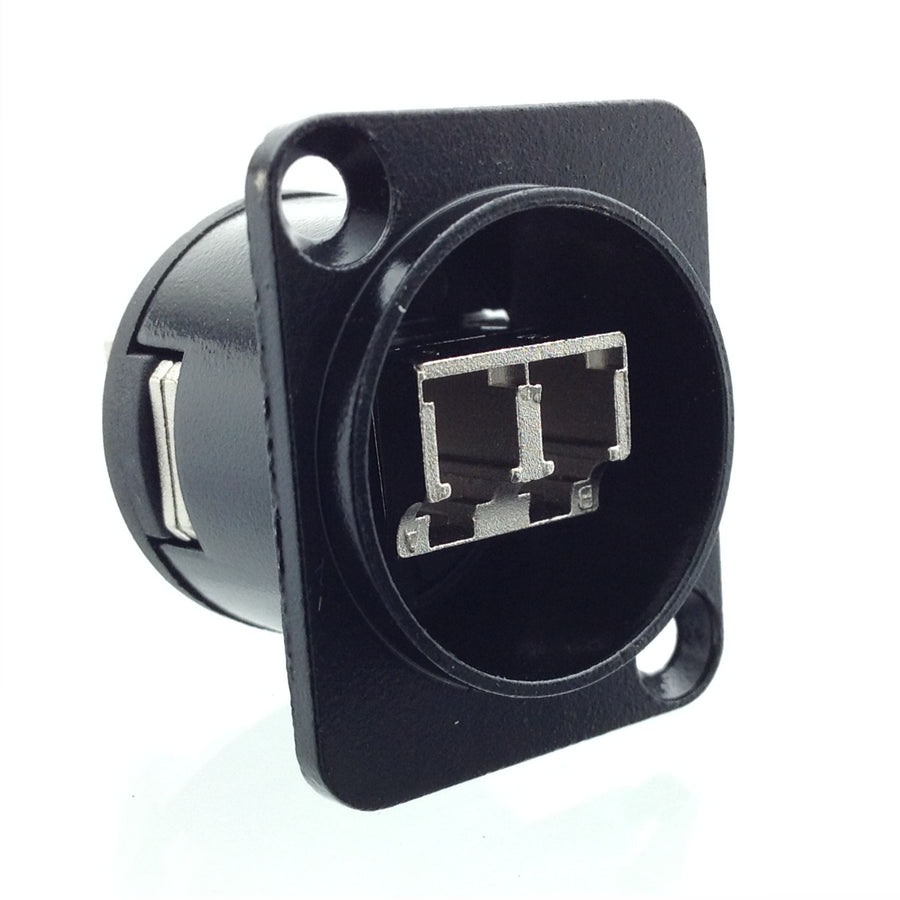 American Recorder Technologies AMERICAN RECORDER Pass Through LC Fiber Optic Female D Type Chassis Panel Mount