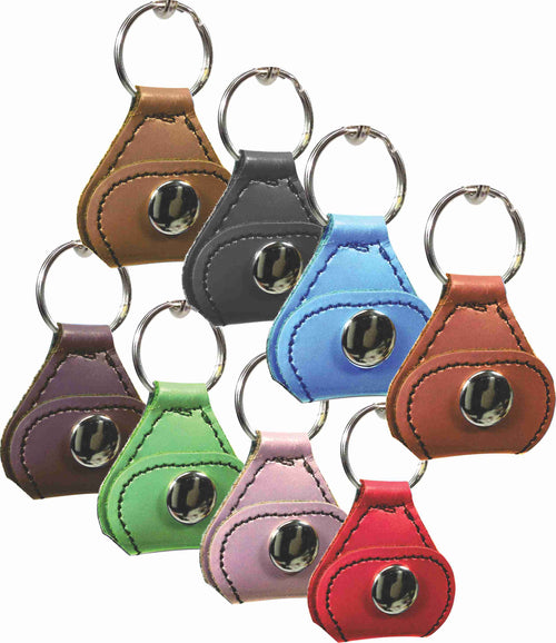 American Recorder Technologies Leather Key Chain with Guitar Pick Holder & Picks
