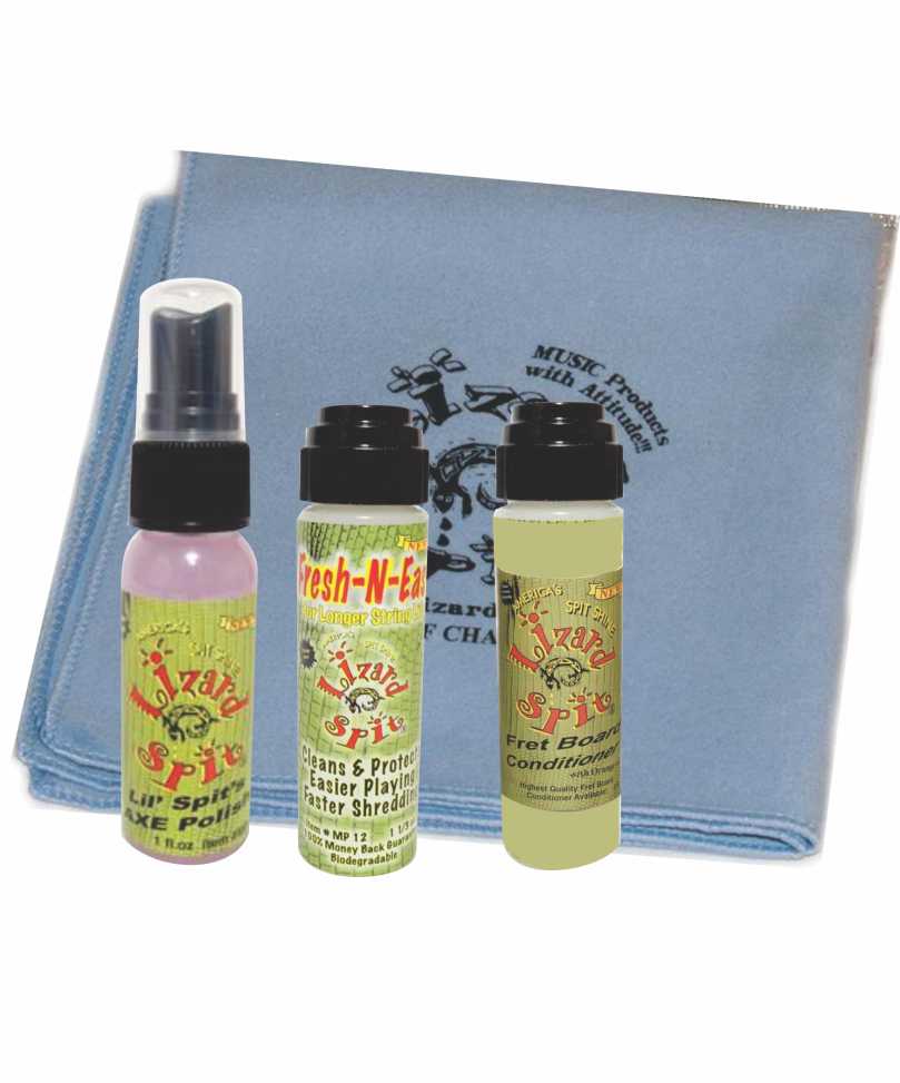 American Recorder Technologies Lizard Spit Deluxe Cleaning & Polishing Combo Spit Kit for Guitar & Bass