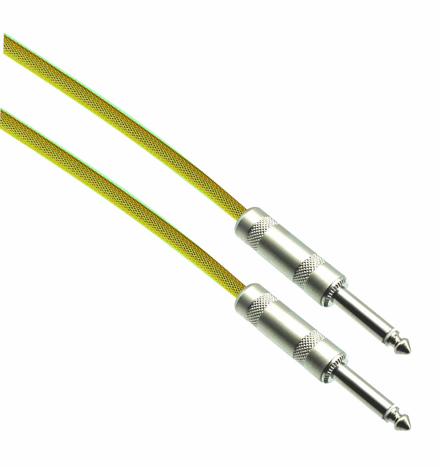 American Recorder Technologies NEON YELLOW Designer Series Guitar Cables - 1/4" Straight to Straight