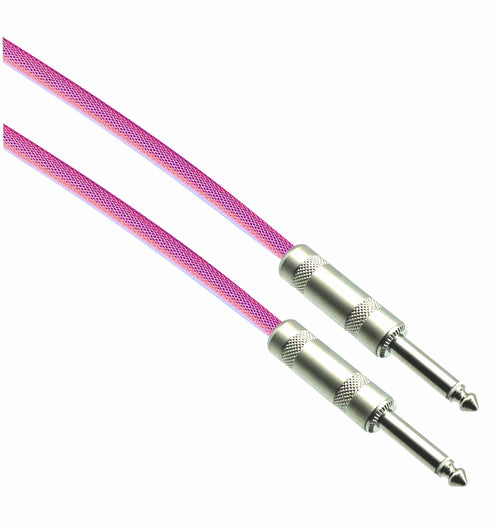American Recorder Technologies NEON PINK Designer Series Guitar Cables - 1/4" Straight to Straight