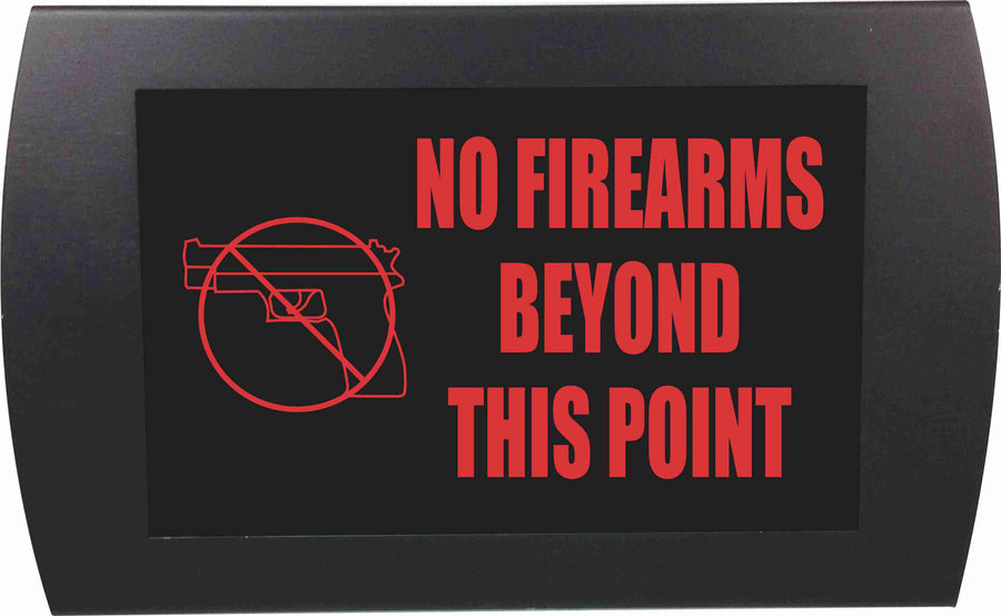 American Recorder Technologies AMERICAN RECORDER - "NO FIREARMS BEYOND THIS POINT" LED Lighted Sign