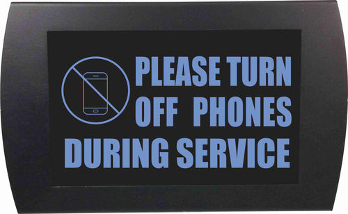 American Recorder Technologies AMERICAN RECORDER - "PLEASE TURN OFF PHONES DURING SERVICE" LED Lighted Sign