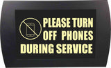 American Recorder Technologies AMERICAN RECORDER - "PLEASE TURN OFF PHONES DURING SERVICE" LED Lighted Sign, view 2