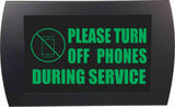 American Recorder Technologies AMERICAN RECORDER - "PLEASE TURN OFF PHONES DURING SERVICE" LED Lighted Sign, view 3