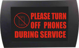 American Recorder Technologies AMERICAN RECORDER - "PLEASE TURN OFF PHONES DURING SERVICE" LED Lighted Sign, view 4