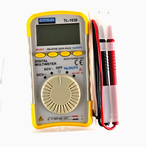 American Recorder Technologies American Recorder Pocket Digital Multimeter – 500V AC/DC, 400mA, Compact & Professional Grade