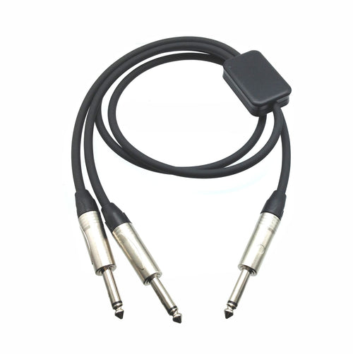 American Recorder Technologies PRO Series Y Cable - 1/4" TS Male to Dual 1/4" TS Male
