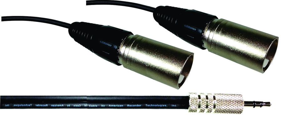 American Recorder Technologies PRO Series 3.5mm to Dual XLR Male