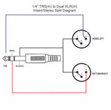 American Recorder Technologies AMERICAN RECORDER PRO Series TRS to XLR Male Insert & Stereo Split Cable, view 2