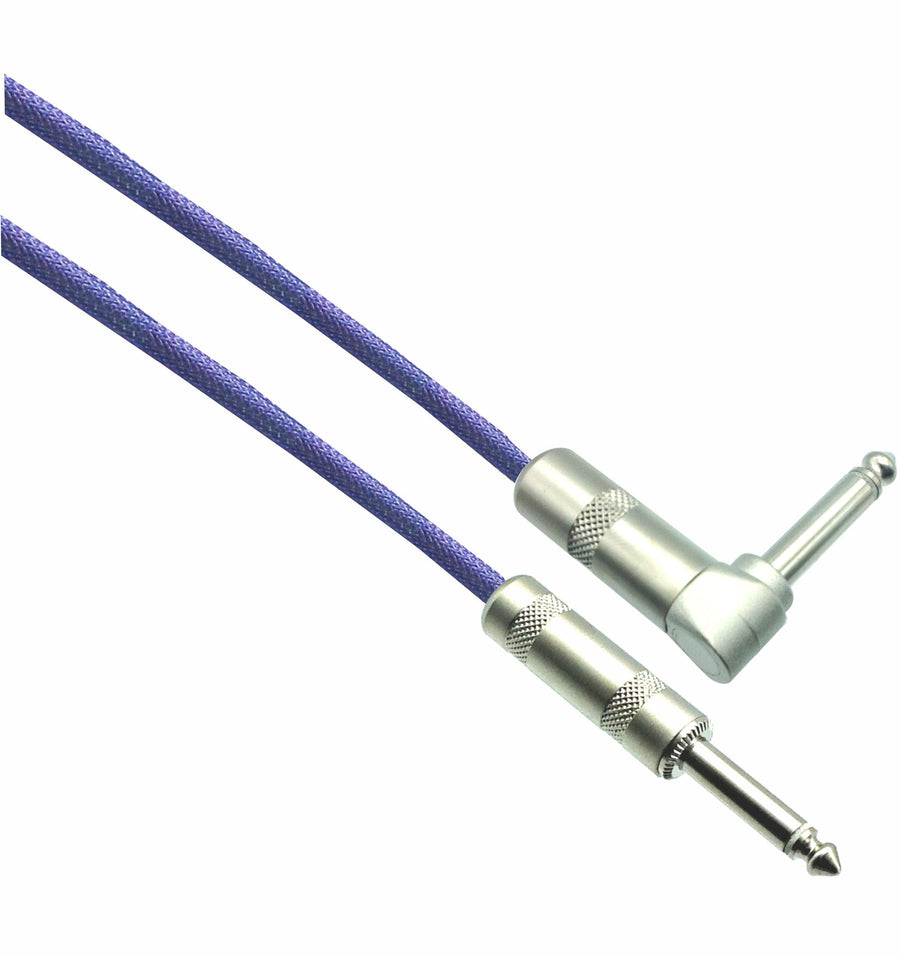American Recorder Technologies PURPLE HAZE Designer Series Guitar Cables - 1/4" Straight to Right Angle