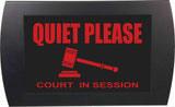 American Recorder Technologies AMERICAN RECORDER - "QUIET PLEASE Court in Session" LED Lighted Sign, view 2