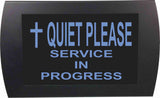 American Recorder Technologies AMERICAN RECORDER - "QUIET PLEASE SERVICE IN PROGRESS" with Cross" LED Lighted Sign, view 2