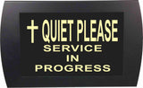 American Recorder Technologies AMERICAN RECORDER - "QUIET PLEASE SERVICE IN PROGRESS" with Cross" LED Lighted Sign, view 3
