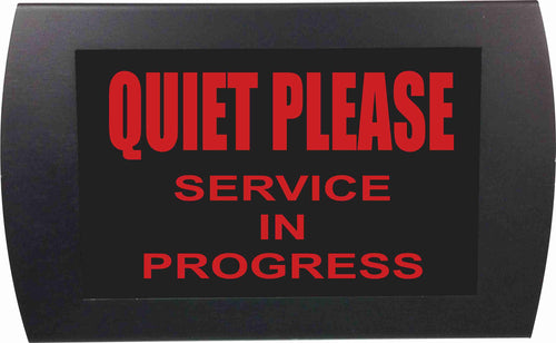 American Recorder Technologies AMERICAN RECORDER - "QUIET PLEASE Service in Progress" LED Lighted Sign