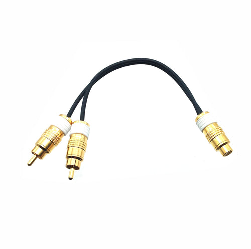 American Recorder Technologies AMERICAN RECORDER RCA Female to Dual RCA Male Y Cable with Metal Ends