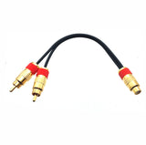 American Recorder Technologies AMERICAN RECORDER RCA Female to Dual RCA Male Y Cable with Metal Ends, view 2