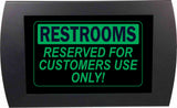 American Recorder Technologies AMERICAN RECORDER - "RESTROOMS Reserved for Customers Use Only" LED Lighted Sign, view 2