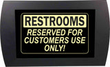 American Recorder Technologies AMERICAN RECORDER - "RESTROOMS Reserved for Customers Use Only" LED Lighted Sign, view 3
