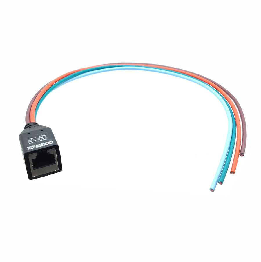 American Recorder Technologies AMERICAN RECORDER RJ45 Female to 4 each Balanced Bare End Breakout Adapter