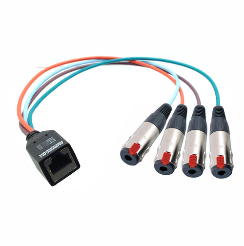 American Recorder Technologies RJ45 Female to 4 each TRS Female Breakout Adapter