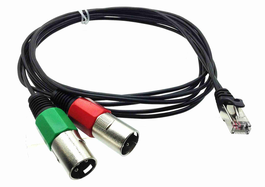 American Recorder Technologies RJ45 (male) to Dual XLR (male) Cable for AXIA - 6 feet