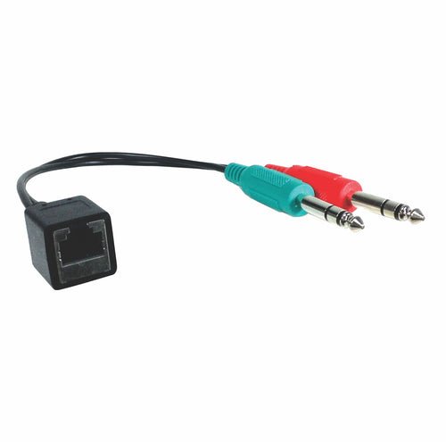 American Recorder Technologies RJ45 (female) to Dual 1/4 inch TRS (male) Adapter Cable for AXIA