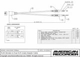American Recorder Technologies RJ45 (female) to Dual 1/4 inch TRS (male) Adapter Cable for AXIA, view 2