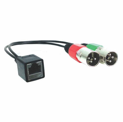 American Recorder Technologies RJ45 (female) to Dual XLR (male) Adapter Cable for AXIA