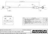 American Recorder Technologies RJ45 (female) to Single XLR (male) Adapter Cable for AXIA, view 2