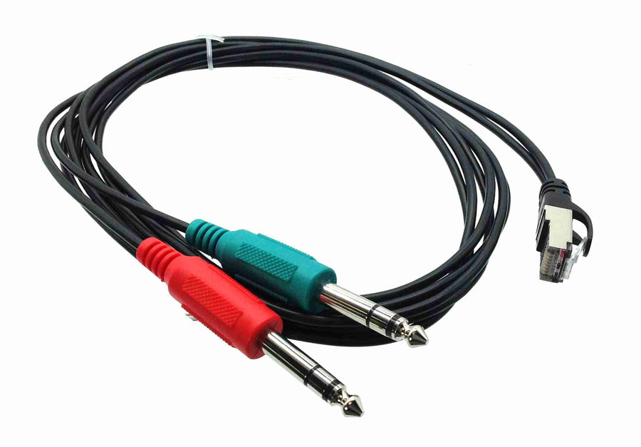 American Recorder Technologies RJ45 (male) to Dual 1/4 inch TRS (male) Cable for AXIA - 6 feet
