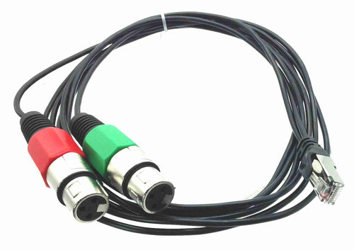 American Recorder Technologies RJ45 (male) to Dual XLR (female) Cable for AXIA - 6 feet