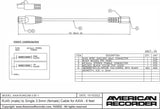 American Recorder Technologies RJ45 (male) to Single 3.5mm (female) Cable for AXIA - 6 feet, view 2