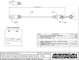 American Recorder Technologies RJ45 (male) to Single XLR (female) Cable for AXIA - 6 feet, view 2