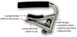 American Recorder Technologies SHUBB Standard Capo - Black Chrome Finish, view 2