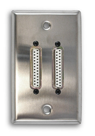 American Recorder Technologies Single Gang Dual VGA Stainless Steel Wall Plate