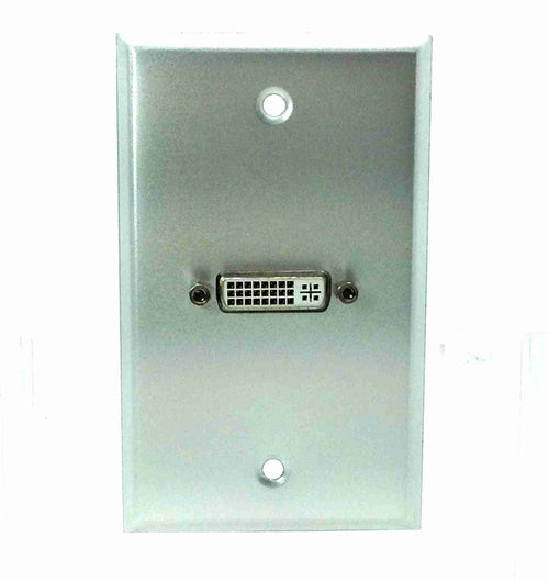 American Recorder Technologies Single Gang DVI-D Stainless Steel Wall Plate