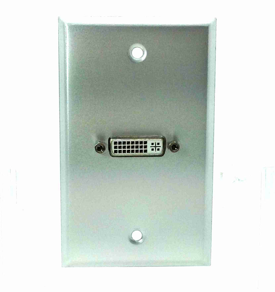 American Recorder Technologies Single Gang DVI-D Stainless Steel Wall Plate