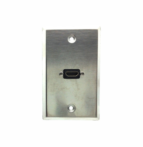 American Recorder Technologies Single Gang HDMI Stainless Steel Wall Plate