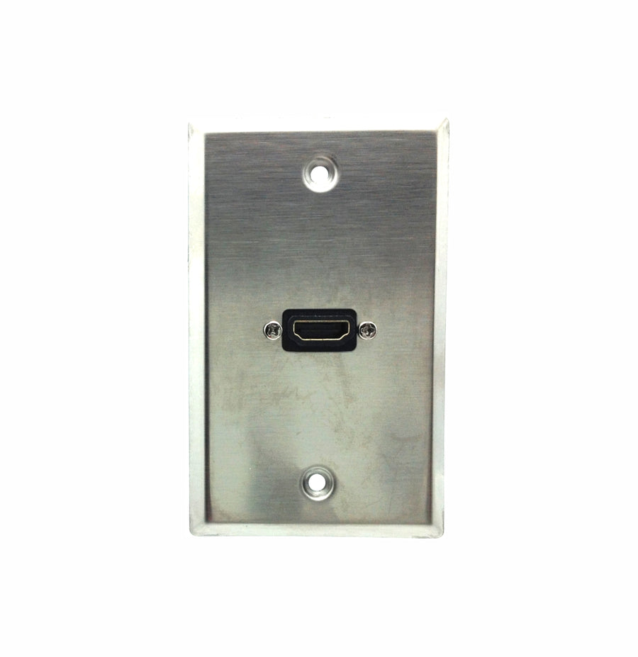 American Recorder Technologies Single Gang HDMI Stainless Steel Wall Plate