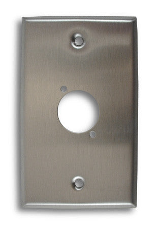 American Recorder Technologies Single Gang, Single Position Empty Stainless Steel Wall Plate