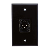 American Recorder Technologies Single Gang Stainless Steel Wall Plate with 3 pin XLR Male, view 2