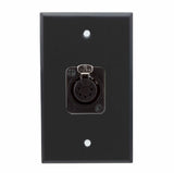American Recorder Technologies Single Gang Stainless Steel Wall Plate with 5 pin XLR Female, view 2