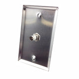 American Recorder Technologies AMERICAN RECORDER Single Gang, Stainless Steel Wall Plate with BNC Female, view 2