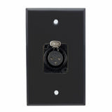 American Recorder Technologies Single Gang Stainless Steel Wall Plate with 3 pin XLR Female, view 2