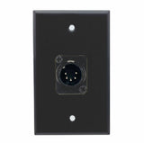 American Recorder Technologies Single Gang Stainless Steel Wall Plate with 5 pin XLR Male, view 2