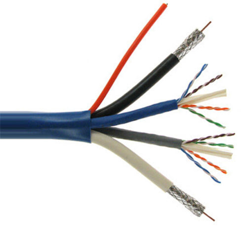 American Recorder Technologies Structured Cable with Dual CAT5E + Dual RG6 Quad + Multimode Fiber