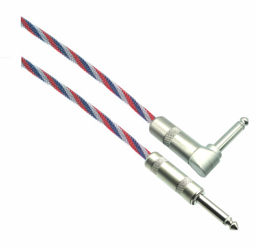 American Recorder Technologies USA Designer Series Guitar Cables- 1/4" Straight to Right Angle