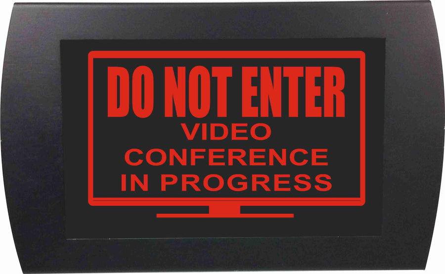 American Recorder Technologies AMERICAN RECORDER - "VIDEO CONFERENCE IN PROGRESS" LED Lighted Sign